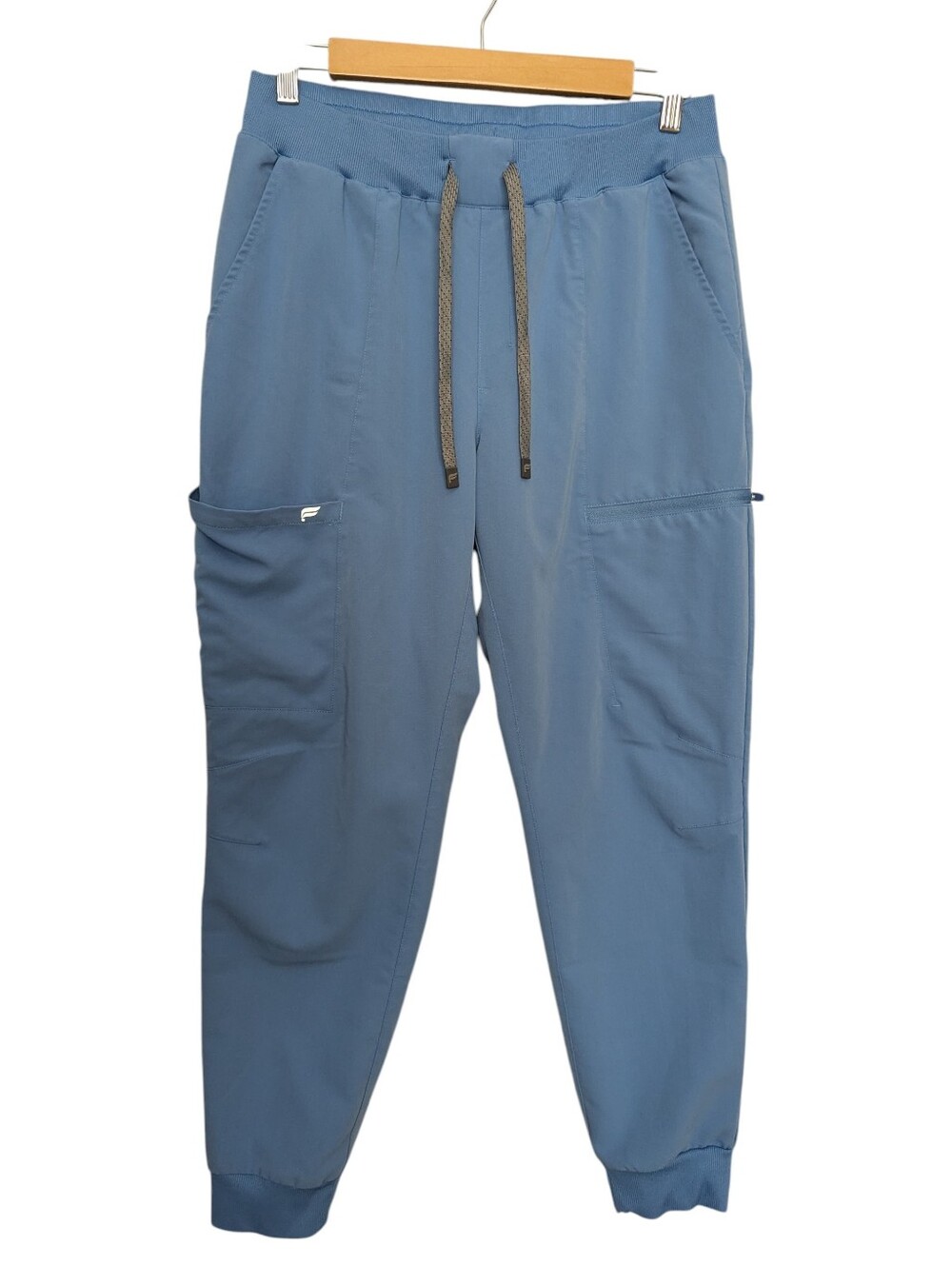 FABLETICS Women's Slate Blue Cargo Joggers Scrubs Pants with Drawstring Size M/S
